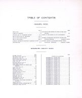 Table of Contents, Washburn County 1915